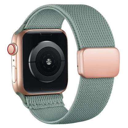 Magnetic Loop Band for Apple Watch, 40mm, 44mm, 45mm, 49mm, 41mm, 38mm, Compatible with iWatch Ultra 2 Series 9/8/7/3/SE, Nylon Bracelet with Scrunch, Band Color: Parallel Import