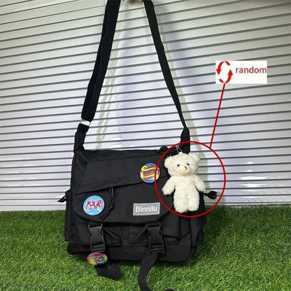 Fashionable youth men's shoulder bag with flip zipper, trendy and cool school crossbody bag, perfect for campus, travel, shopping, and teenage men's messenger bag. Color: Parallel import.