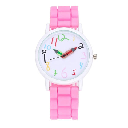 Women's Fashion Watch, Simple Pencil Design, Digital Quartz Watch, Casual, Jelly-Type, Multicolor, Silicone, Dress Watch, Wristwatch, Parallel Import