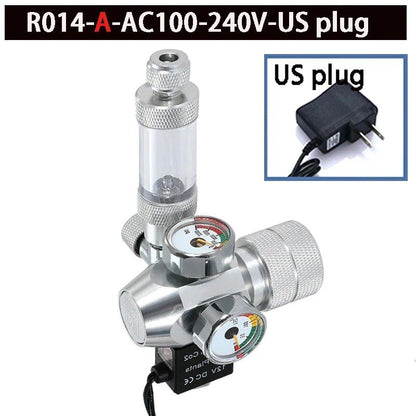 2024 DIY Aquarium CO2 Regulator with Solenoid Valve, Bubble Counter, CO2 Control System, and CO2 Pressure Reducing Valve. Size: Parallel Import.