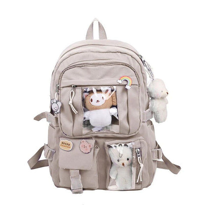 ニュースクールバックパック かわいいノートPCリュック 学生用ブックバッグ ナイロン製 カジュアルトラベルバッグ ティーンガールズ・レディース向け 色 並行輸入品