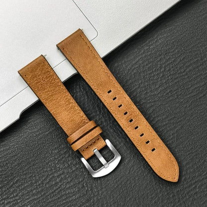 Compatible with Samsung Galaxy Watch 6/5/4 (40mm/44mm) and Xiaomi Redmi Watch 3 Lite/Active, 20mm/22mm Leather Strap, Vintage Style, Size 2, Parallel Import