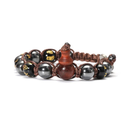 Natural Stone Prayer Bracelet, Tibetan Prayer Beads, Handmade Men's and Women's Bracelet, Yoga &amp; Meditation Jewelry, Metal Color: Style, Parallel Import
