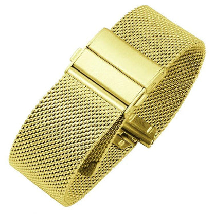 16mm, 18mm, 20mm, 22mm Quick Release High-Quality Stainless Steel Milanese Mesh Watch Strap with Double Press Butterfly Clasp, Band Color: mm, Parallel Import