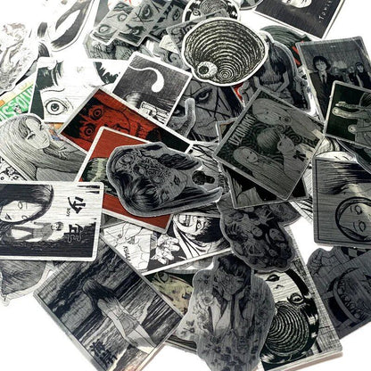 Set of 10/30/49 Cartoon Tomie Kawakami Stickers for Suitcases, Skateboards, Laptops, Travel Bags, Refrigerators, Smartphones, and Cars. DIY Decorative Stickers. Colors. Parallel Import.