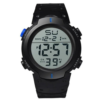 Men's and Women's Multi-Function Electronic Wristwatch with Large Dial, Calendar, Day of the Week Display, Alarm, and Luminous Function (Imported)