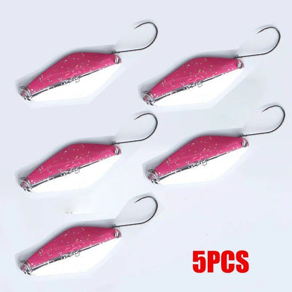 1/5 Spoon Lure, 5g, 40mm, Metal Spinner, Pesca Colorful Copper Sequin, Hard Bait, River Stream, Freshwater, Bass, Pike, Trout, Parallel Import