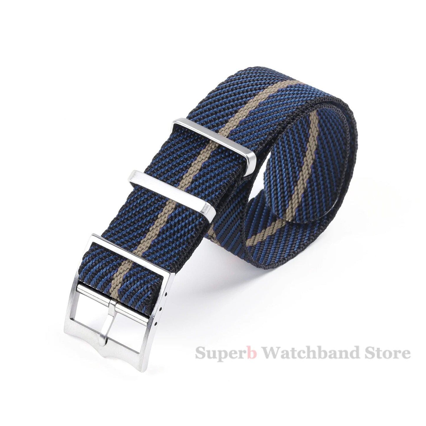 Premium Nylon Strap - Tudor 20mm, 22mm Canvas Military Watch Band - Seiko Fabric Bracelet - Rolex Wristband with Bronze Buckle, Band Color: mm, Parallel Import