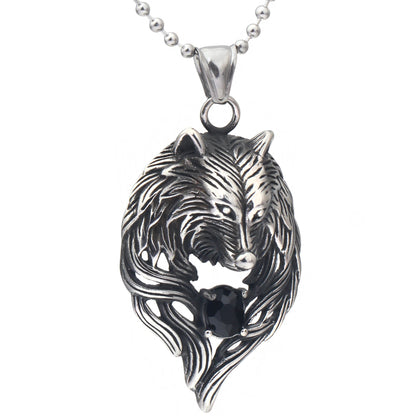 316L Stainless Steel Zodiac Cock Pendant &amp; Necklace with Steel Ball Chain, Unique Walking Chicken Necklace, Metal Color, Parallel Import