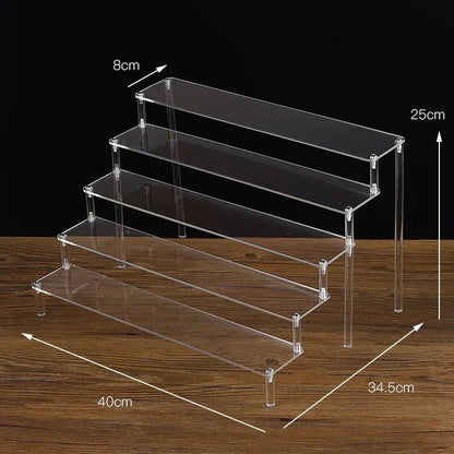 1-5 Tier Acrylic Display Stand/Clear Case (for Cupcakes, Perfume, Dolls, Amiibo, and Funko POP Figures) Color: Parallel Import