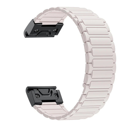 26mm Magnetic Silicone Loop Bracelet Band for Garmin Fenix 7X, 7 Pro, 6X, 5X, 5 Plus, Tactix 7, Forerunner 965, 955, and Enduro 2. Band Color: ; Band Width: 26mm. Parallel Import.