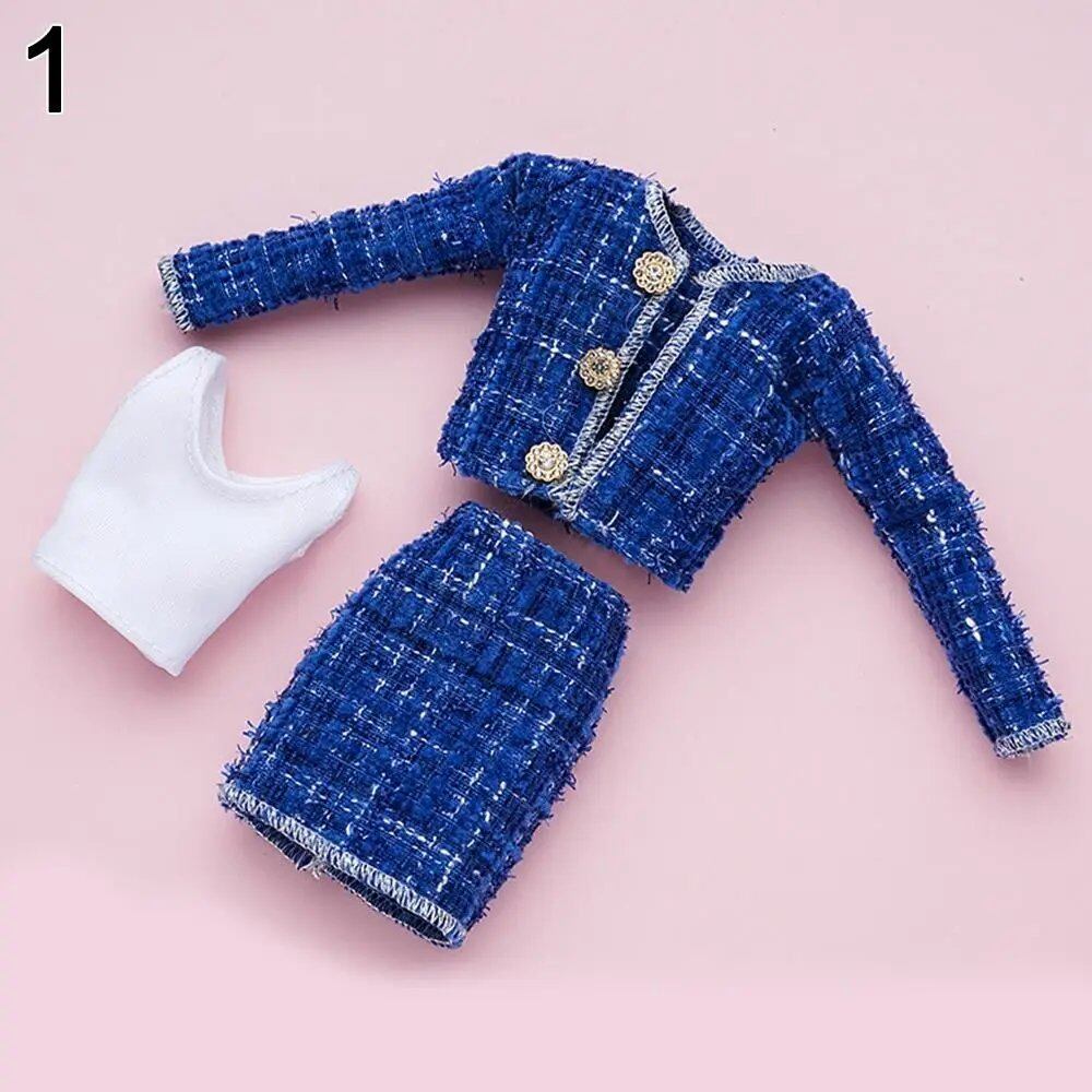 1/6 Doll Fashion Casual Wear Winter Clothes Elegant Coat Skirt Handmade for Girl Dolls 29-32cm Doll Clothes Accessories Parallel Import