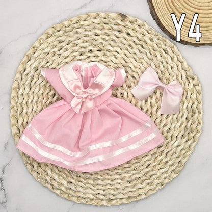 1/6 Scale BJD Doll Clothes Full Set (30cm) Anime Cute Reborn Doll Skirt, Hat, and Head Dress for Girls, Gift, Dress-Up DIY Dollhouse Toy, Parallel Import