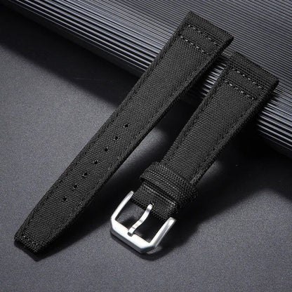 20mm, 21mm, 22mm Nylon Canvas Watch Strap, Compatible with IWC Pilot Straps, Waterproof, Men's Sport Green Replacement Watch Band, Band Color: mm, Parallel Import