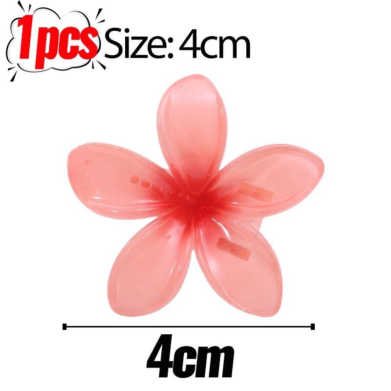 1/6 Hawaiian Gradient Flower Hair Clips for Women, Small, Stylish Head Accessories, Hairpins, Crab Barrettes, Parallel Import