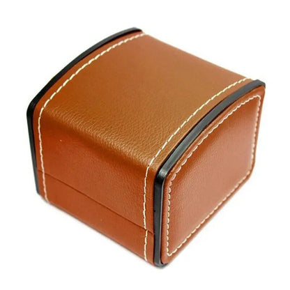 Portable Watch Box, PU Leather Watch Case, Storage Holder for Men and Women, Bracelets, Vintage Jewelry Box with Leather Cushion, Color: Parallel Import