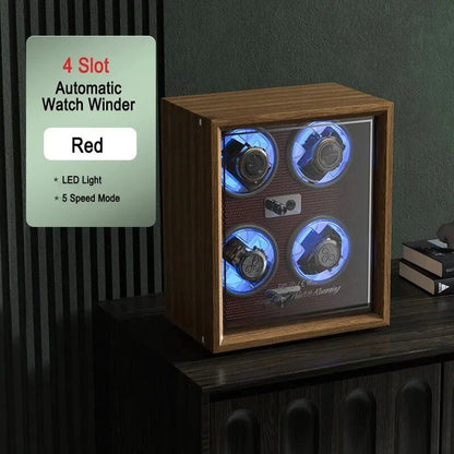 IBBETON Luxury Wooden Watch Winder, High-End 2, 4, or 6 Slot Automatic Watch Box with Mabuchi Silent Motor, Watch Storage Cabinet, Parallel Import