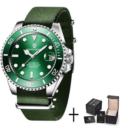Pagani Design Top Brand Automatic Watch, Luxury Sapphire Crystal, Mechanical Sport Watch, Stainless Steel, Waterproof, Men's Watch, Size: Parallel Import