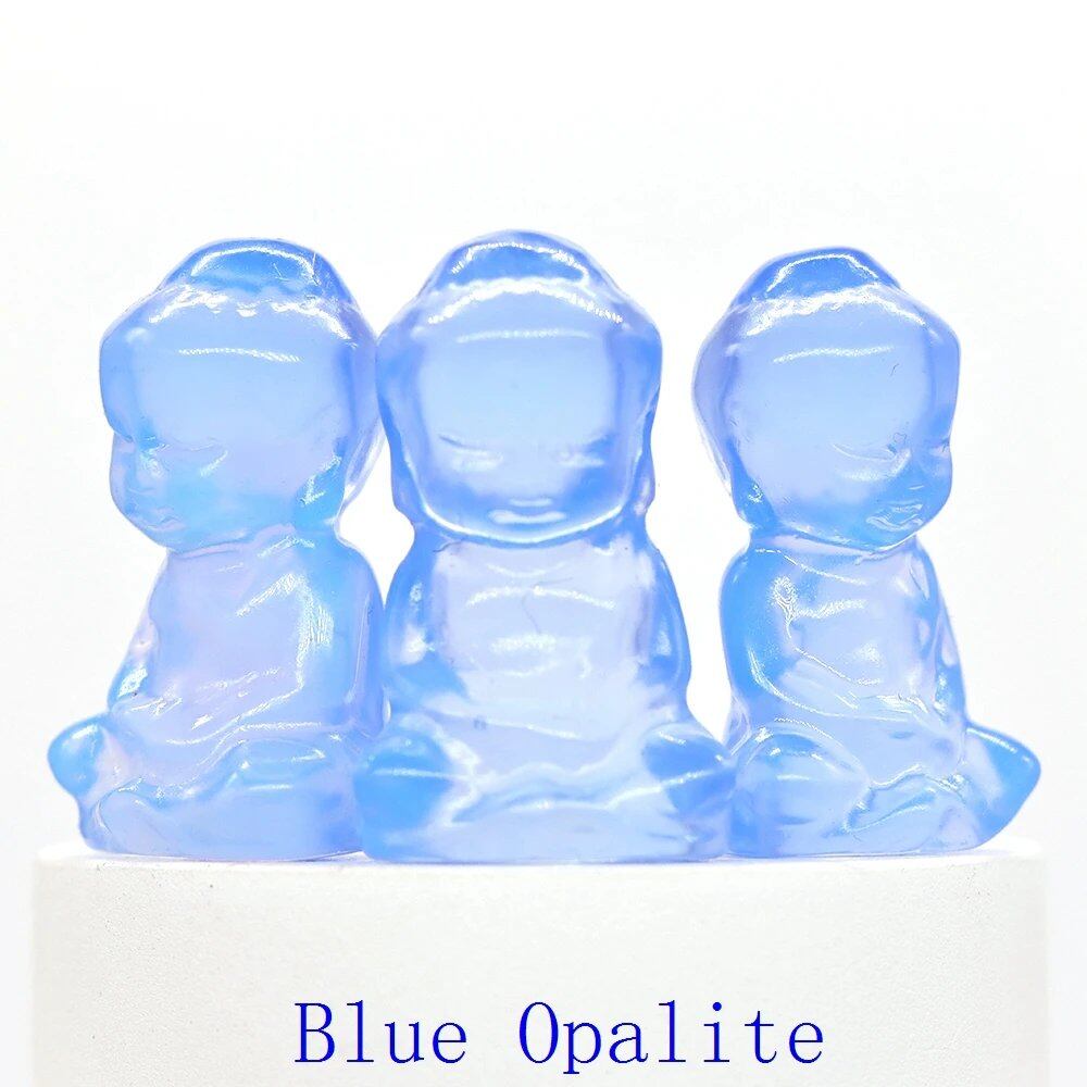 1.2-inch Mini Buddha Statue, Natural Stone Carving, Healing Crystal, Power Stone, Spiritual Craft, Good Luck, Furniture, Interior Accessories, Home Decor, Bulk Sale, Wholesale Size: 1 Piece; Parallel Import