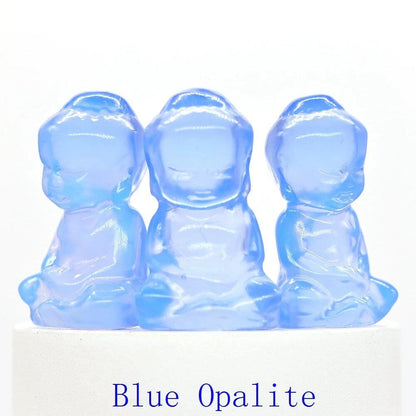 1.2-inch Mini Buddha Statue, Natural Stone Carving, Healing Crystal, Power Stone, Spiritual Craft, Good Luck, Furniture, Interior Accessories, Home Decor, Bulk Sale, Wholesale Size: 1 Piece; Parallel Import