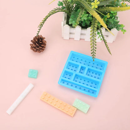 1/6-Piece Robot Ice Mold, Silicone Mold for Candy and Chocolate, Perfect for Kids' Parties and Baking, Minifigure Block Theme, Parallel Import