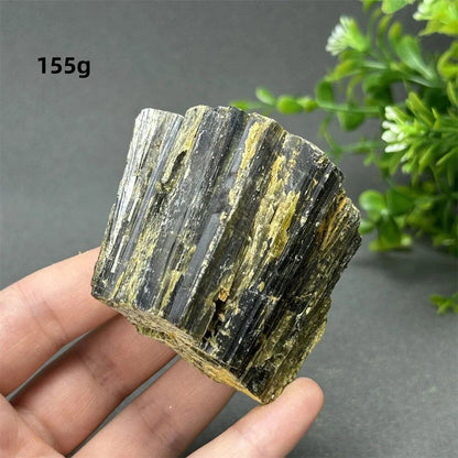 Natural Green Tourmaline Rough Stone Specimen Collection for Aura Healing, Meditation, and Energy Chakra Use. Gemstone Home Furnishing Gift. Parallel Import.