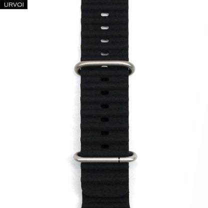 URVOI アップルウォッチ Ultra 2 対応 バンド シリーズ 10/9/8/7/6/SE/5/4/3/2/1 用 シリコーンストラップ iWatch スポーツ オーシャンバンド 42mm/44mm/45mm/46mm/49mm サイズ：Apple Watch対応;バンドカラー：;バンド幅：42mm 44mm 45mm 49mm 並行輸入品