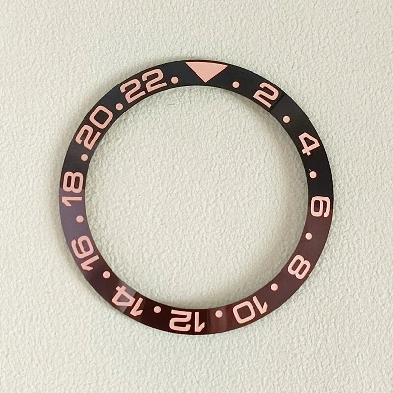 38mm High-Quality Ceramic Bezel with Popular GMT Two-Tone Insert Ring, Inner Diameter 30.5mm, Compatible with 40mm Men's Watches, Color: 0, Parallel Import