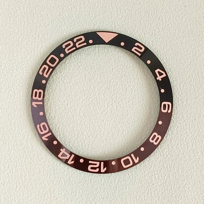 38mm High-Quality Ceramic Bezel with Popular GMT Two-Tone Insert Ring, Inner Diameter 30.5mm, Compatible with 40mm Men's Watches, Color: 0, Parallel Import