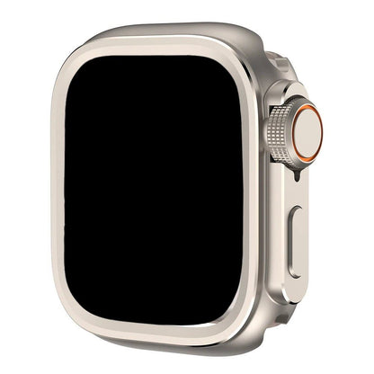 Metal Bumper Case for Apple Watch - Compatible with 46mm/45mm/44mm iWatch Series 9, 8, 7, 6, 5, and SE (Compatible with Ultra 2/1 and 49mm) - Color: Parallel Import