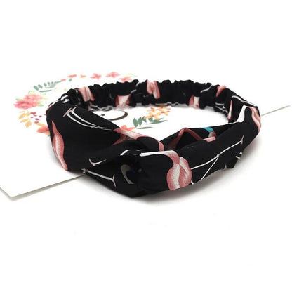 Women's Summer Bohemian Print Headband, Retro Cross Turban, Bandage Bandana, Hair Accessory, Head Wrap, Parallel Import