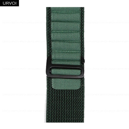 URVOI Apple Watch Ultra 2 Band, Compatible with Series 10/9/8/7/6/SE, Alpine Loop Black, G-Hook Closure, Polyester Woven Cord, Compatible with iWatch 49mm, Band Colors: 44mm, 45mm, 46mm, 49mm, Parallel Import