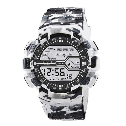 Men's Digital Electronic Sports Watch with Luminous Display, 55mm Large Dial, Trendy Multifunction Watch for Students, Outdoor Adventures, Parallel Import