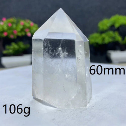 白水晶タワーワンド 六角オベリスク 研磨工芸品 天然原石 ミネラル標本 スピリチュアル瞑想ヒーリング  並行輸入品