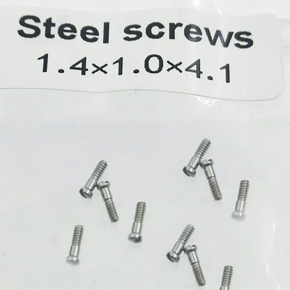 Watch Movement Accessories, All-Steel Back Screws, 1.4 x 1.0mm Series, Bottom Cover Flat Head Machine Screws, Color: 10 Pieces, Parallel Import