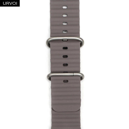 URVOI アップルウォッチ Ultra 2 対応 バンド シリーズ 10/9/8/7/6/SE/5/4/3/2/1 用 シリコーンストラップ iWatch スポーツ オーシャンバンド 42mm/44mm/45mm/46mm/49mm サイズ：Apple Watch対応;バンドカラー：;バンド幅：42mm 44mm 45mm 49mm 並行輸入品