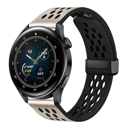 HUAWEI Watch GT 5 Pro / 4 / 3 / 2 / 2e Compatible Leather Strap - Sport Band with Magnetic Bracelet, Compatible with HUAWEI Watch 4 / 4 Pro / 3 / 3 Pro / GT5 / GT4 / GT3 / GT2 / 2E, Band Color: Parallel Import