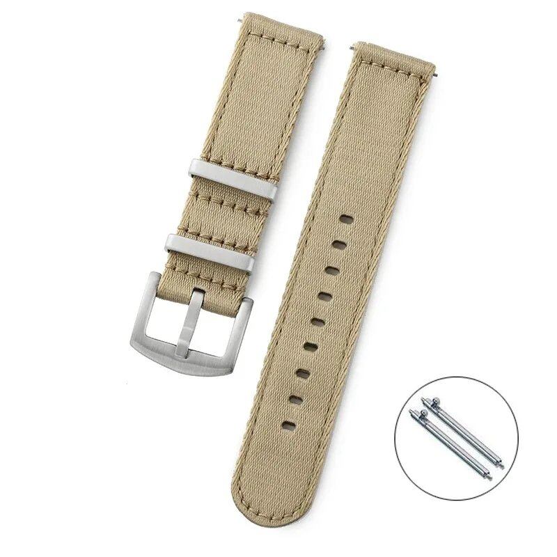 Nylon Watch Band, 20mm/22mm, Premium Smooth Soft Nylon Sport Replacement Band, Quick Release, Universal Canvas Bracelet, Watch Strap, Band Color: Amm, Parallel Import