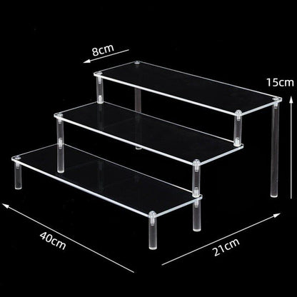 1-5 Tier Acrylic Display Stand/Clear Case (for Cupcakes, Perfume, Dolls, Amiibo, and Funko POP Figures) Color: Parallel Import