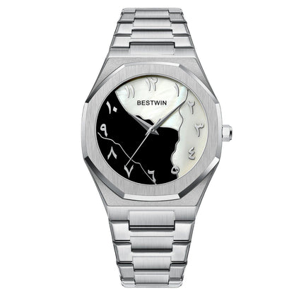 Lightweight and elegant business style men's waterproof quartz watch with round dial and stainless steel strap. Simple and casual style. Color: QT745-; Ships from: Parallel import.