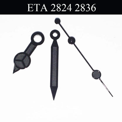 Black Watch Hands, Green Luminous, Compatible with NH35, NH36, ETA 2824, 2836, Miyota 8215, 8205, 821A, DG2813, and 3804 Automatic Watch Movements. Color: Hands. Parallel Import.