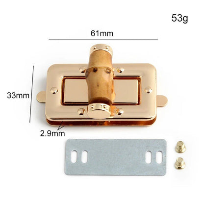 2～10個セット 5色展開 43X25mm 61X33mm バッグロック バックル ツイストロック 竹調 ターンロック サイズ： 並行輸入品