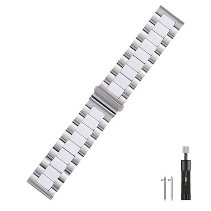 22mm Metal Strap, Premium Stainless Steel Wristband for Garmin Forerunner 265, 965, 955, 255, Music, and Garmin Venu 3/2 Accessories, Band Color: Parallel Import