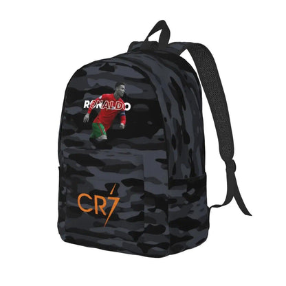 Soccer Legend CR7 Cristiano Ronaldo Backpack for Men and Women, Fashionable, High School Student, Work, Daypack, Laptop Compatible, Shoulder Bag, Sports, Size: Parallel Import