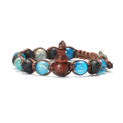 Natural Stone Prayer Bracelet, Tibetan Prayer Beads, Handmade Men's and Women's Bracelet, Yoga &amp; Meditation Jewelry, Metal Color: Style, Parallel Import