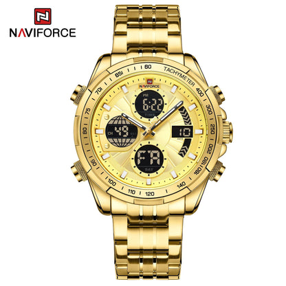 NAVIFORCE Men's Fashion Military Watch, Luxury Original Sports Chronograph, Waterproof Quartz Digital Wristwatch, Parallel Import