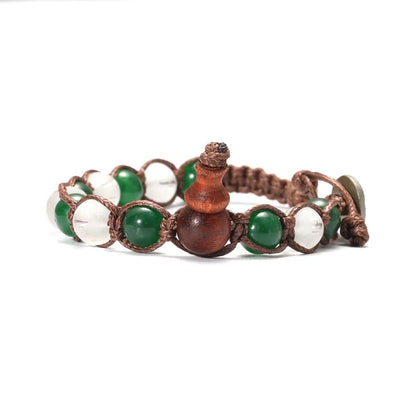Natural Stone Prayer Bracelet, Tibetan Prayer Beads, Handmade Men's and Women's Bracelet, Yoga &amp; Meditation Jewelry, Metal Color: Style, Parallel Import