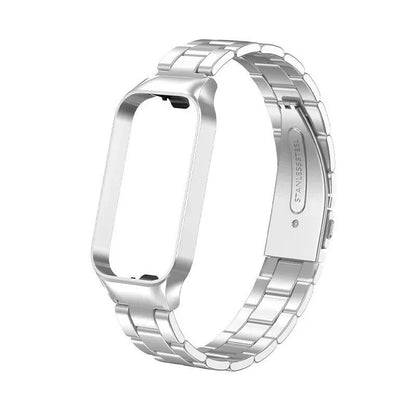 Stainless Steel Metal Strap for Xiaomi Mi Band 8 Active - Metal Wristband Compatible with Smart Band 8 Active, Band Color: Parallel Import