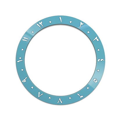 38mm x 30.6mm Curved Blue Ceramic Bezel Insert for SKX007/SKX009/SRPD/GMT Compatible Men's Watches with NH35/NH36 Movements, Color: 0, Parallel Import