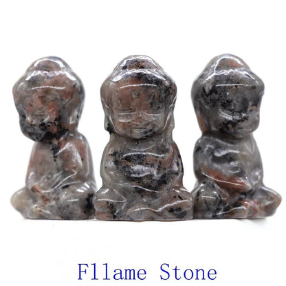 1.2-inch Mini Buddha Statue, Natural Stone Carving, Healing Crystal, Power Stone, Spiritual Craft, Good Luck, Furniture, Interior Accessories, Home Decor, Bulk Sale, Wholesale Size: 1 Piece; Parallel Import